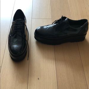 Black Hogan Platform Lace-up Brogues